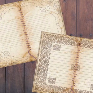 Grunge, Printable Paper, Lined Junk Journal, Vintage, Printable ...