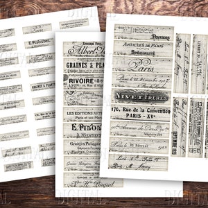 French Ephemera Stickers: Printable Junk Journal Embellishments (PDF Download) image 9