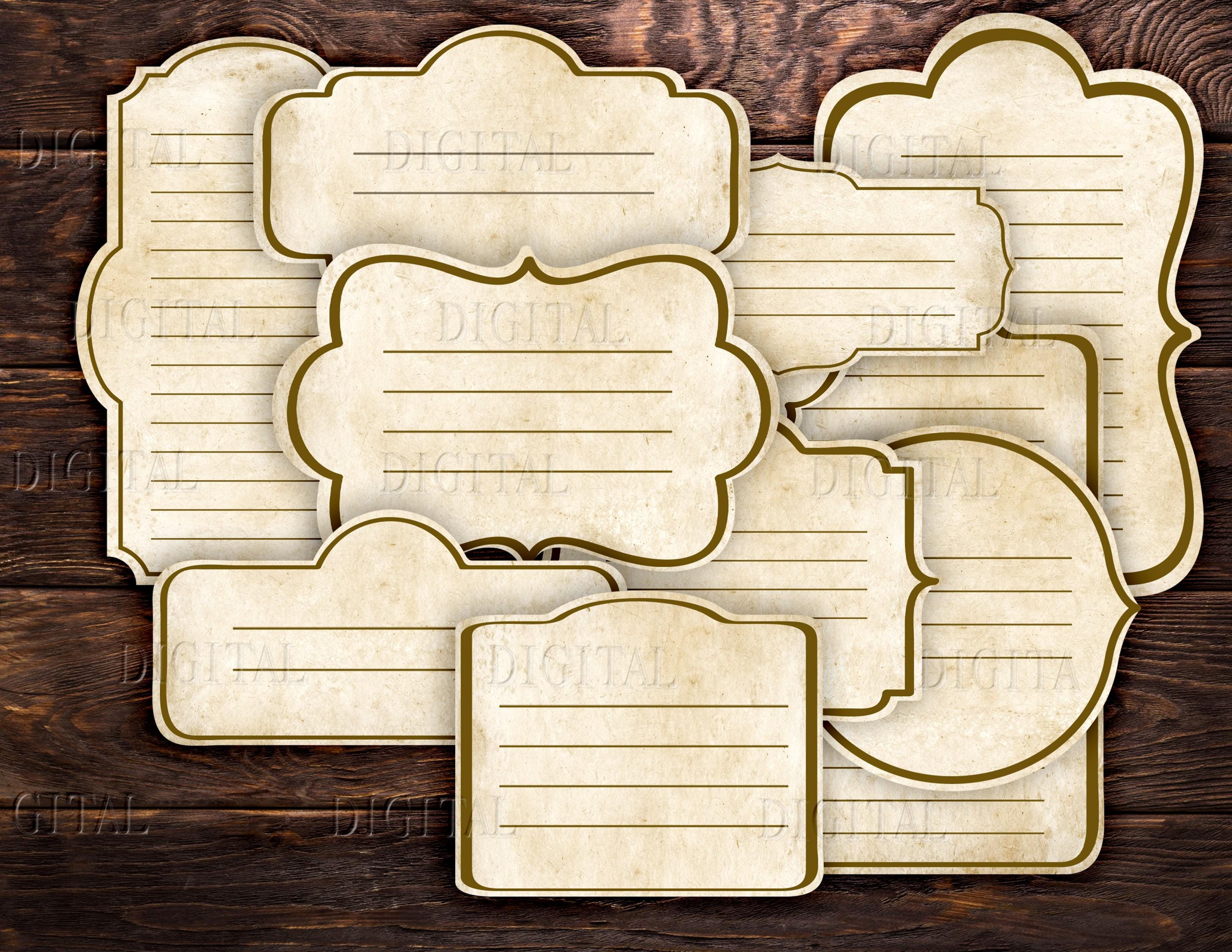 Writing Cards, 29 Scrapbooking Notes, Printable Tags for Writing, PDF ...