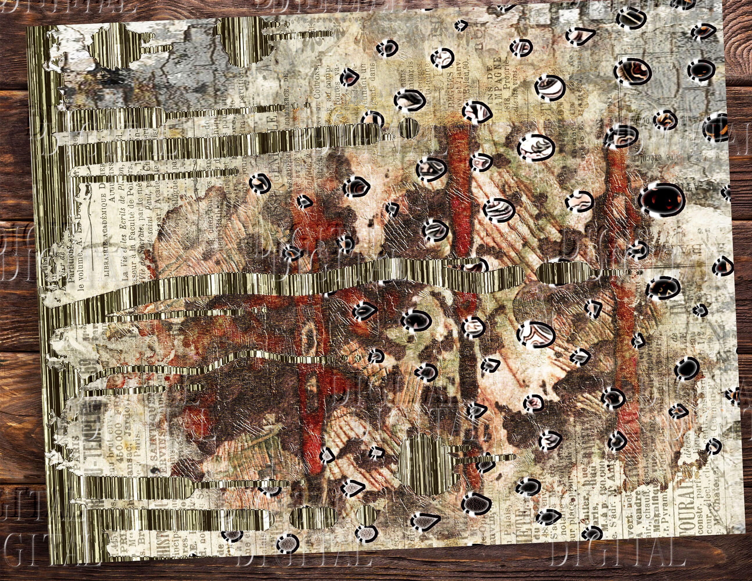 Distressed Printable Paper Pack 10 Grunge Junk Journal Pages - Etsy