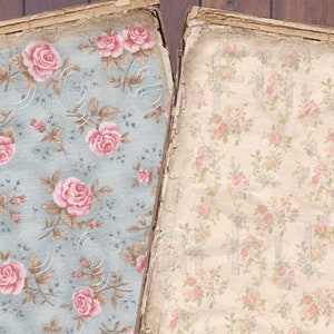 10 rose di sfondo digitale su carta Shabby Chic Junk Journal stampabile 8,5 x 11", JPG, PDF