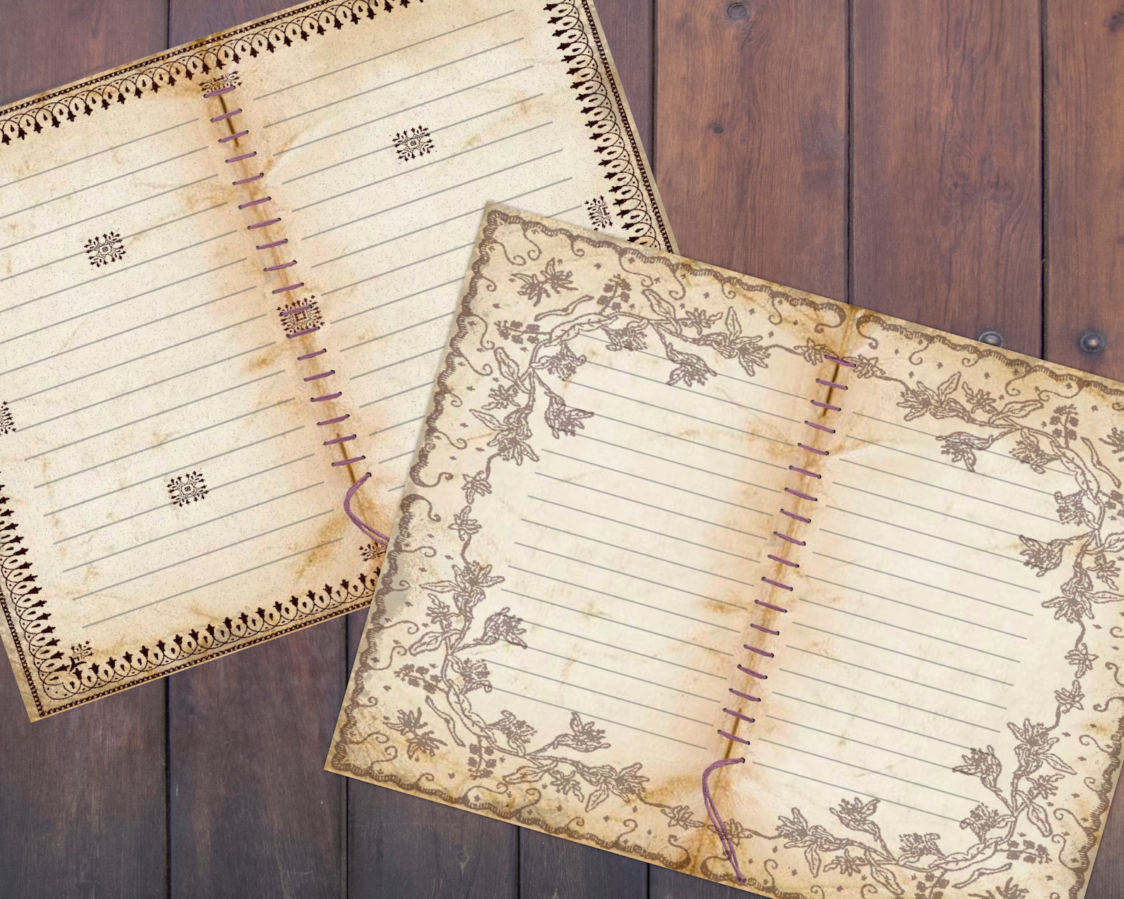 Grunge Printable Paper Lined Junk Journal Vintage - Etsy