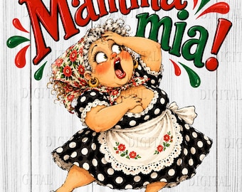 14 Funny Italian Woman Sayings Clipart, Italian Grandma Humor, Italian Idioms, Funny Kitchen Art,  Digital Download. PNG, JPG