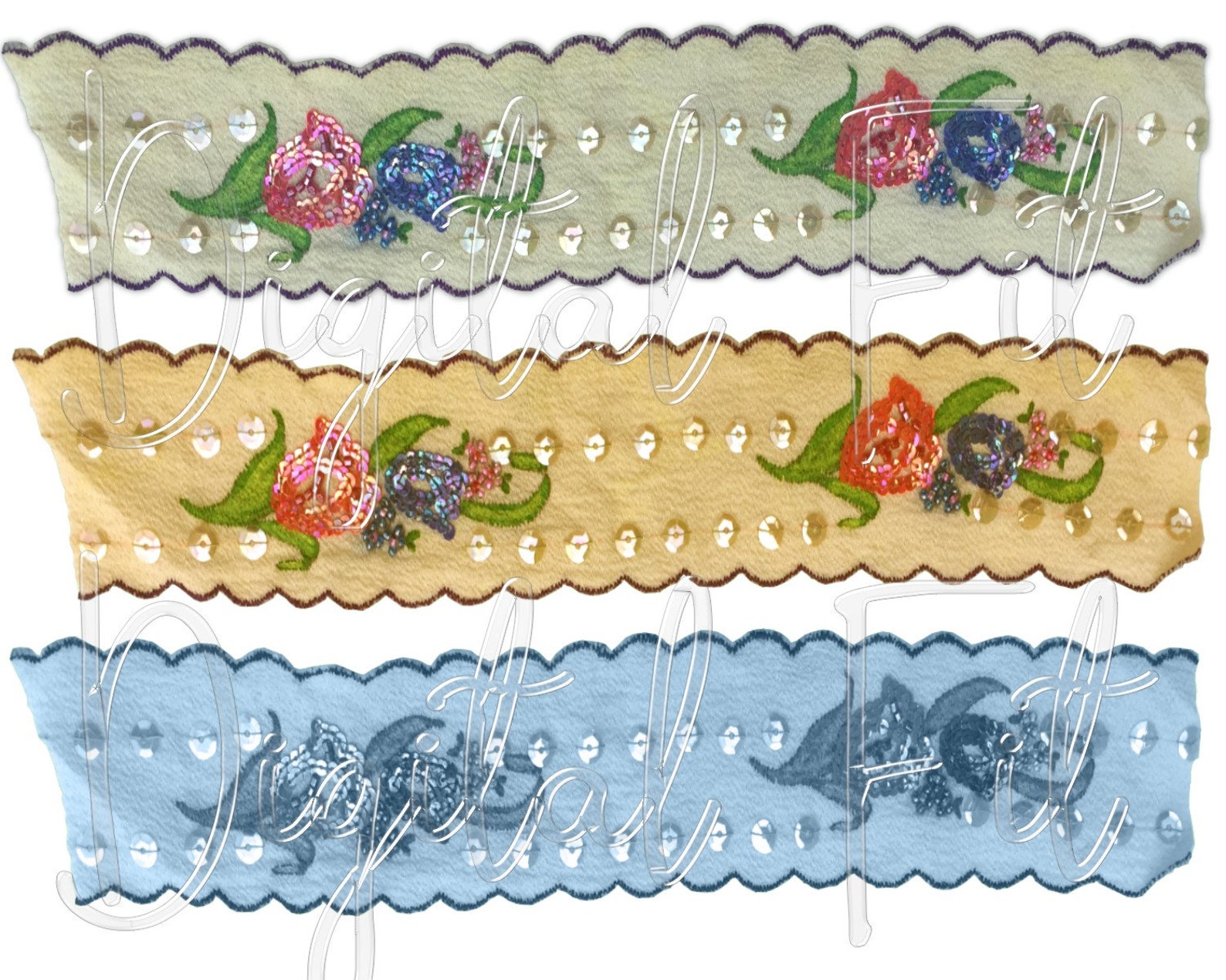 Colorful Ribbons PNG Files Junk Journal Digital Crafting - Etsy