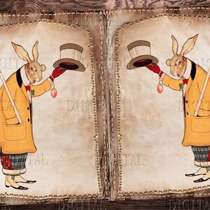 Vintage Ostern Printables, Bonnet Girls, Osterhasen Dekorpapier, Frühling Junk Journal, PDF