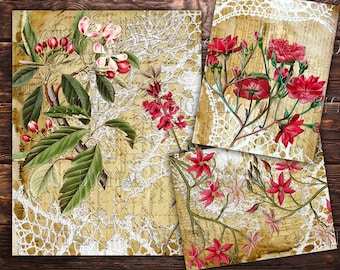 Junk Journal Kit zum ausdrucken, 12 Bögen Papier zum ausdrucken, digitaler Download, PDF