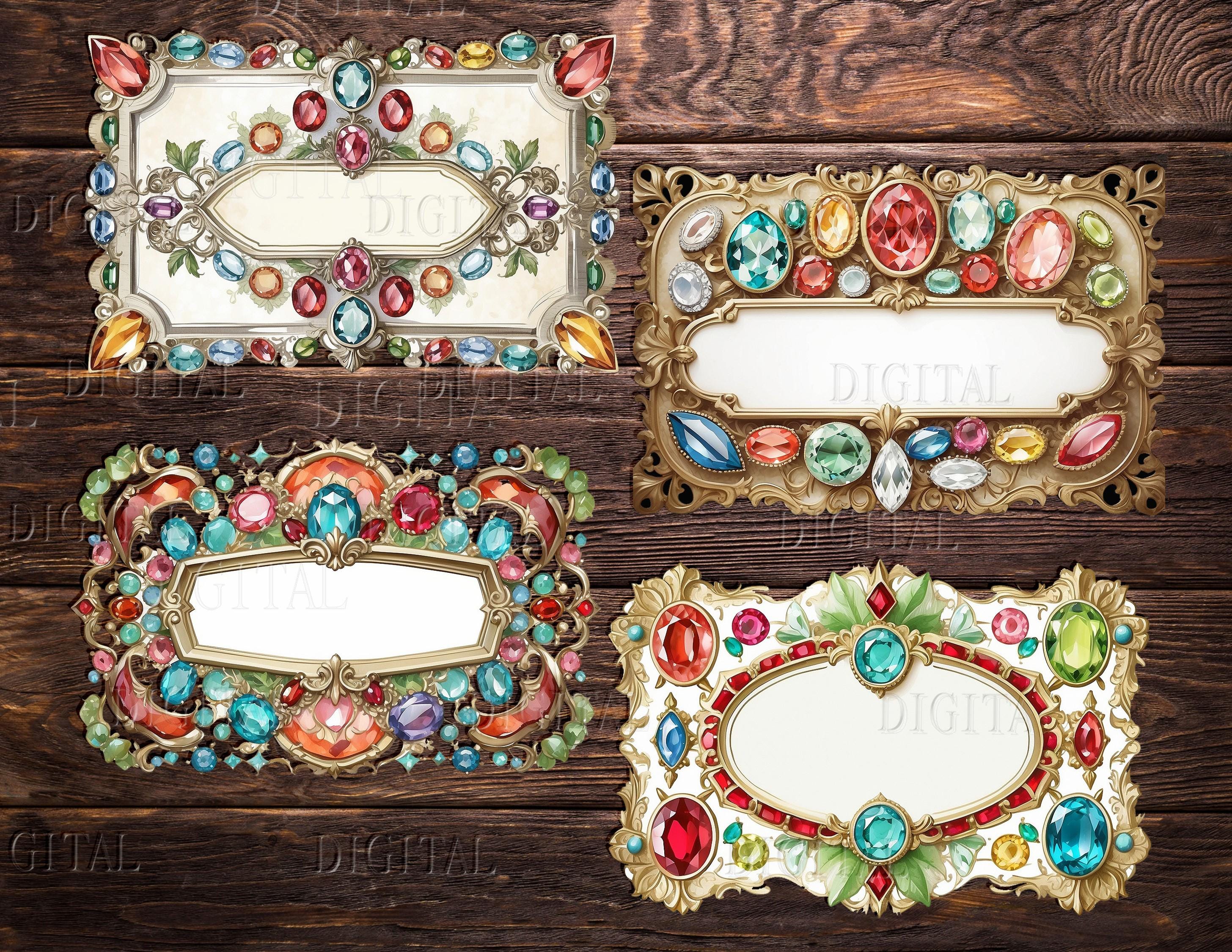 Blank Gemstone Labels Tags Cards Fancy Frames 36 Digital Labels PDF blank-gemstone-labels-tags-cards-fancy-frames-36-digital-labels-pdf