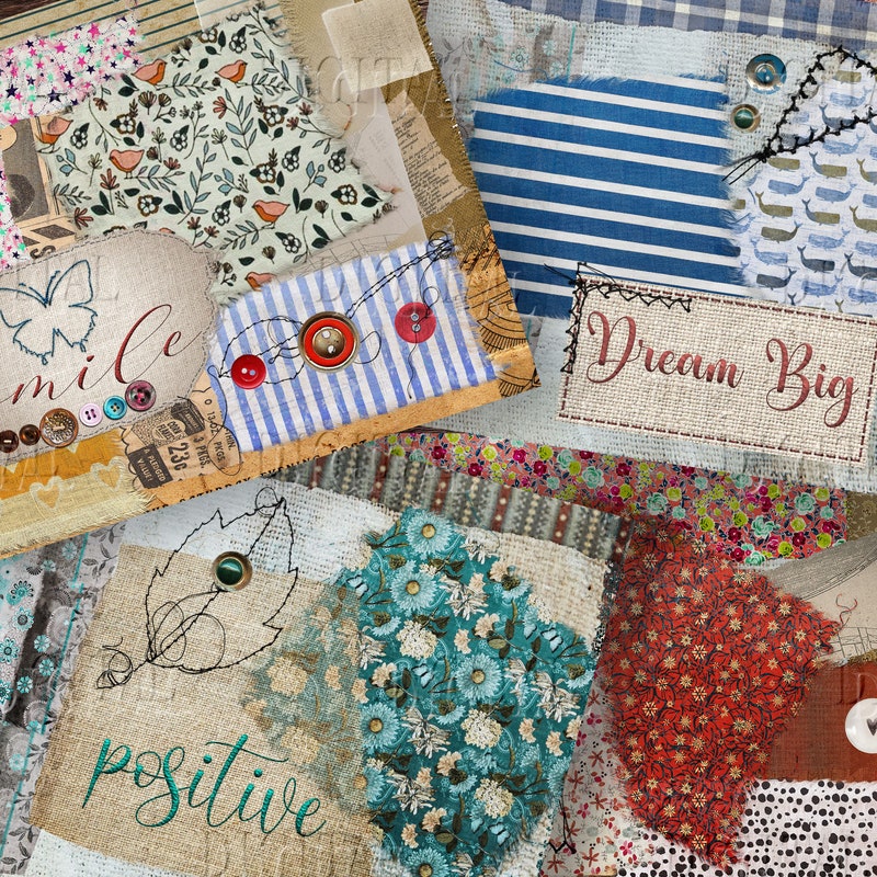 Fabric Collage - Etsy