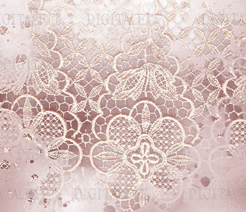 Dusty Rose Lace Paper, Digital Pages, 14 Printable Download Backgrounds ...