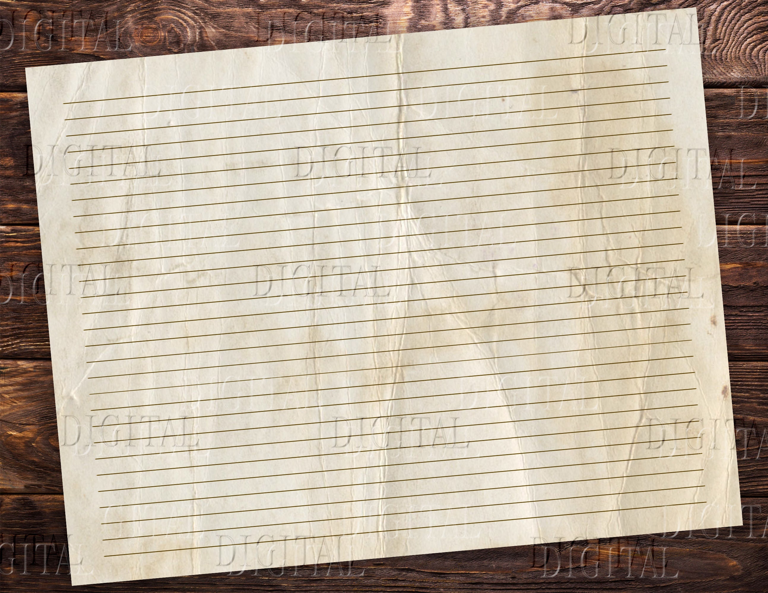 Printable Lined Journal Pages 10 Digital Vintage Papers - Etsy