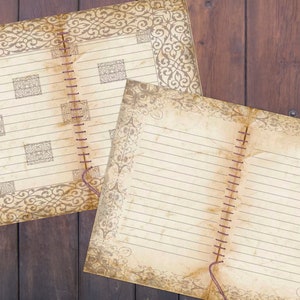 Grunge, Printable Paper, Lined Junk Journal, Vintage, Printable ...