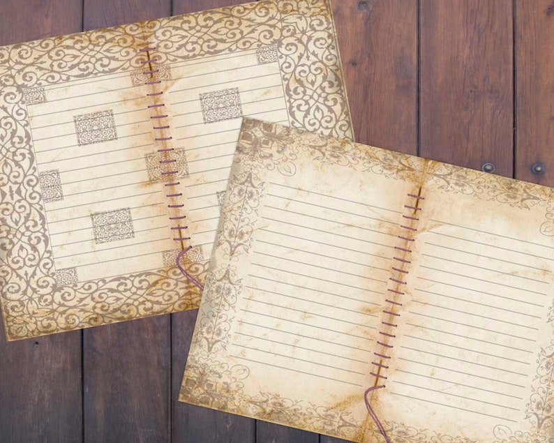 Grunge Printable Paper Lined Junk Journal Vintage | Etsy