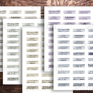 French Ephemera Stickers: Printable Junk Journal Embellishments (PDF Download) image 6