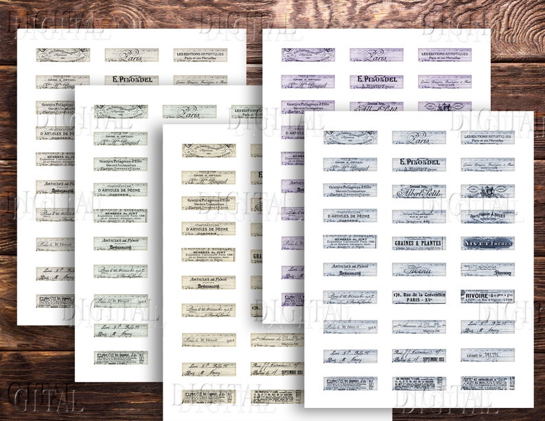 French Ephemera Stickers: Printable Junk Journal Embellishments (PDF Download) image 6