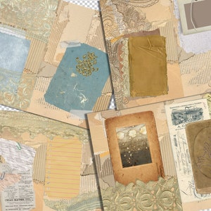 Set di diario spazzatura, carta per scrapbooking digitale, pagine di diario spazzatura
