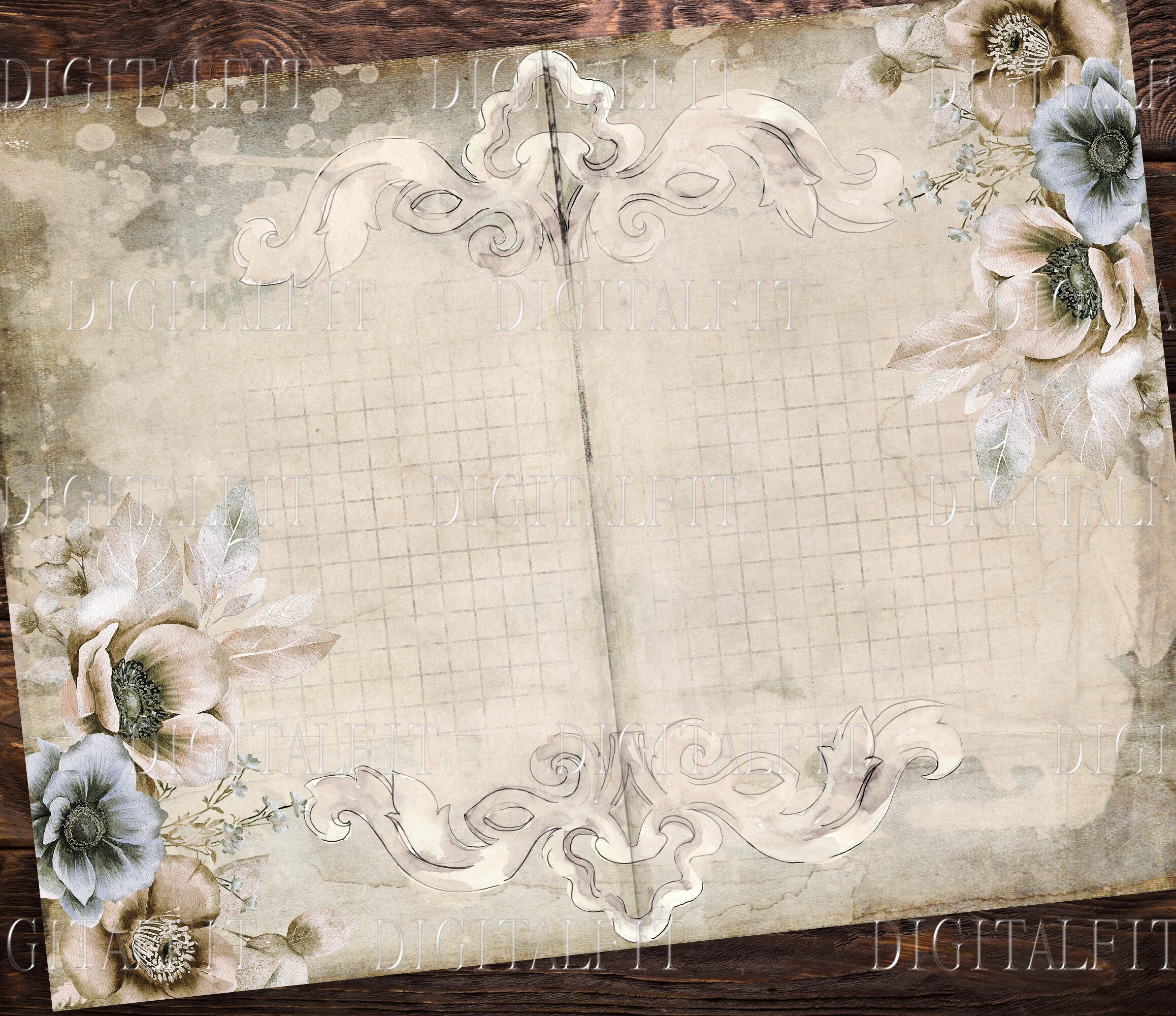 Junk Journal Paper, Vintage Collage Sheets, Printable Antique Pages ...