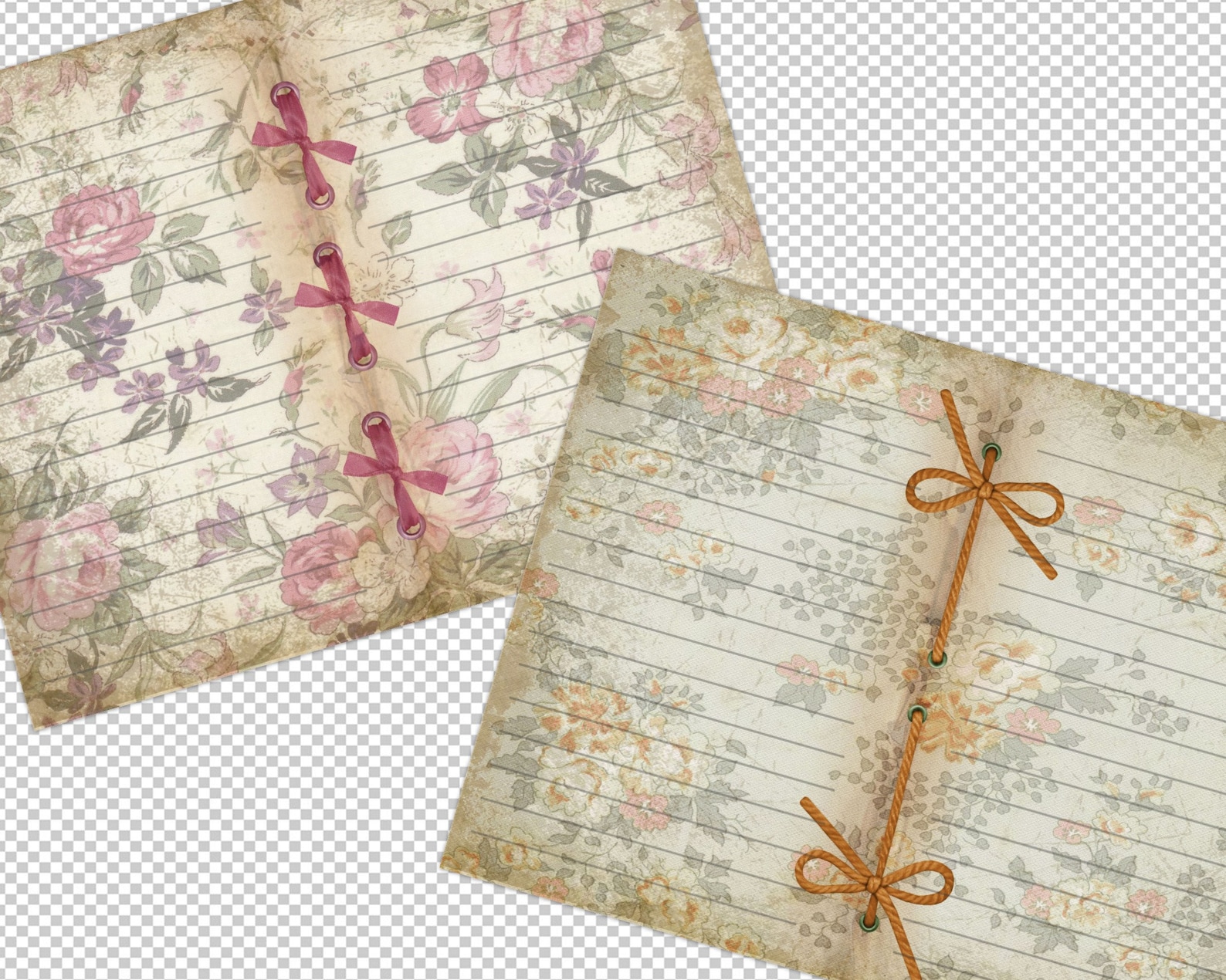 Lined Journal Pages Printable Paper Junk Journal Digital - Etsy
