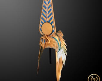 Handcrafted Ancient Egyptian Crown of Cleopatra Replica - Regal Costume Accessory