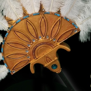 Ancient Egyptian Ostrich Feather Fans (Set of 2)