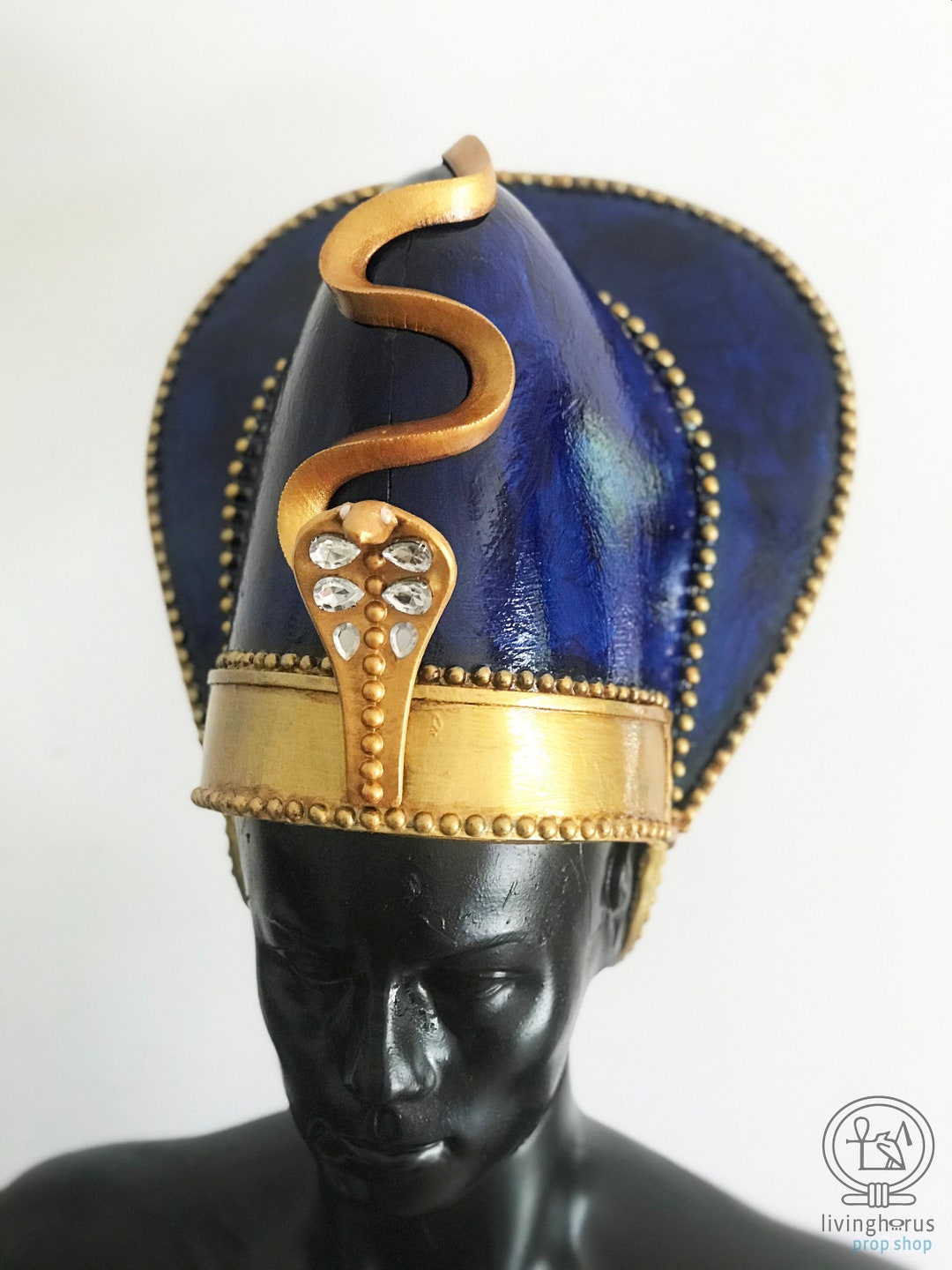 Ancient Egyptian Khepresh Crown Pharaoh Blue War Crown Etsy 日本