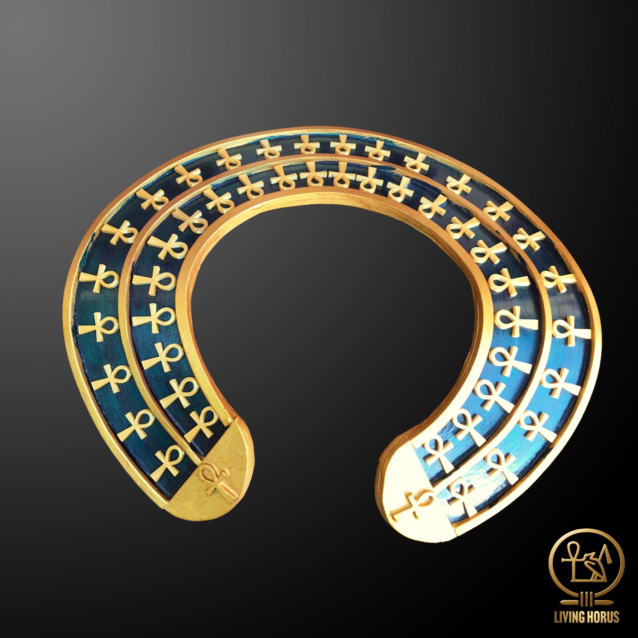 Usekh Pattern Ancient Egyptian Tutankhamun Usekh Collar - Ankh and Lapis-lazuli - Etsy