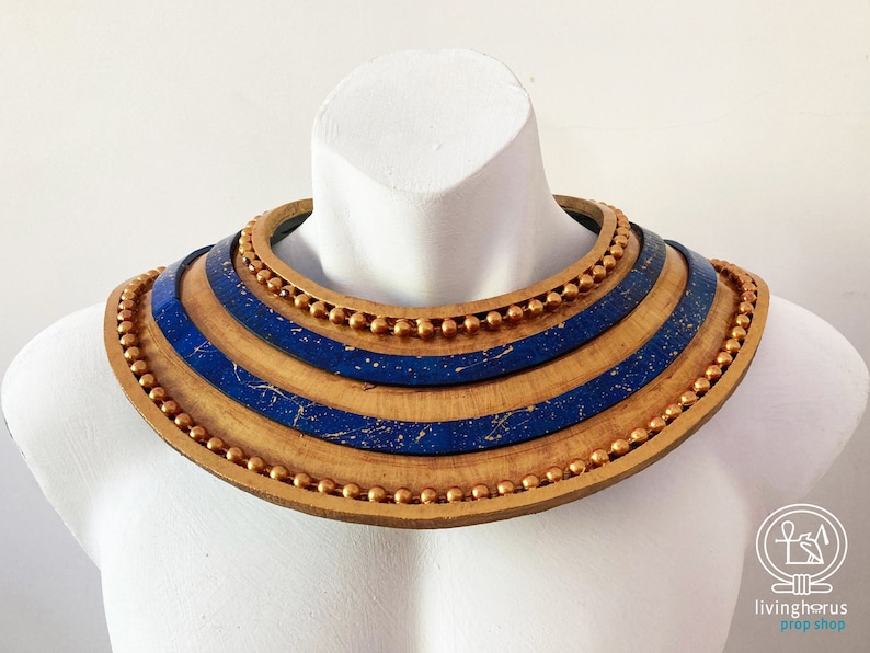 Ancient Egyptian Tutankhamun Usekh Collar Faux Lapislazuli Etsy