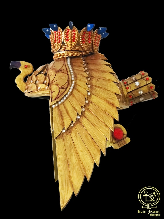 翼の王冠デザイン 古代エジプトの王妃ネフェルタリの王冠レプリカ - 手作りの高級品