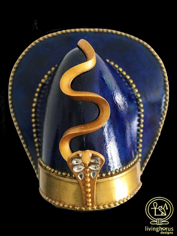 手作りのエジプトのケプレシュ王冠：ファラオの戦争の王冠 - Etsy 日本
