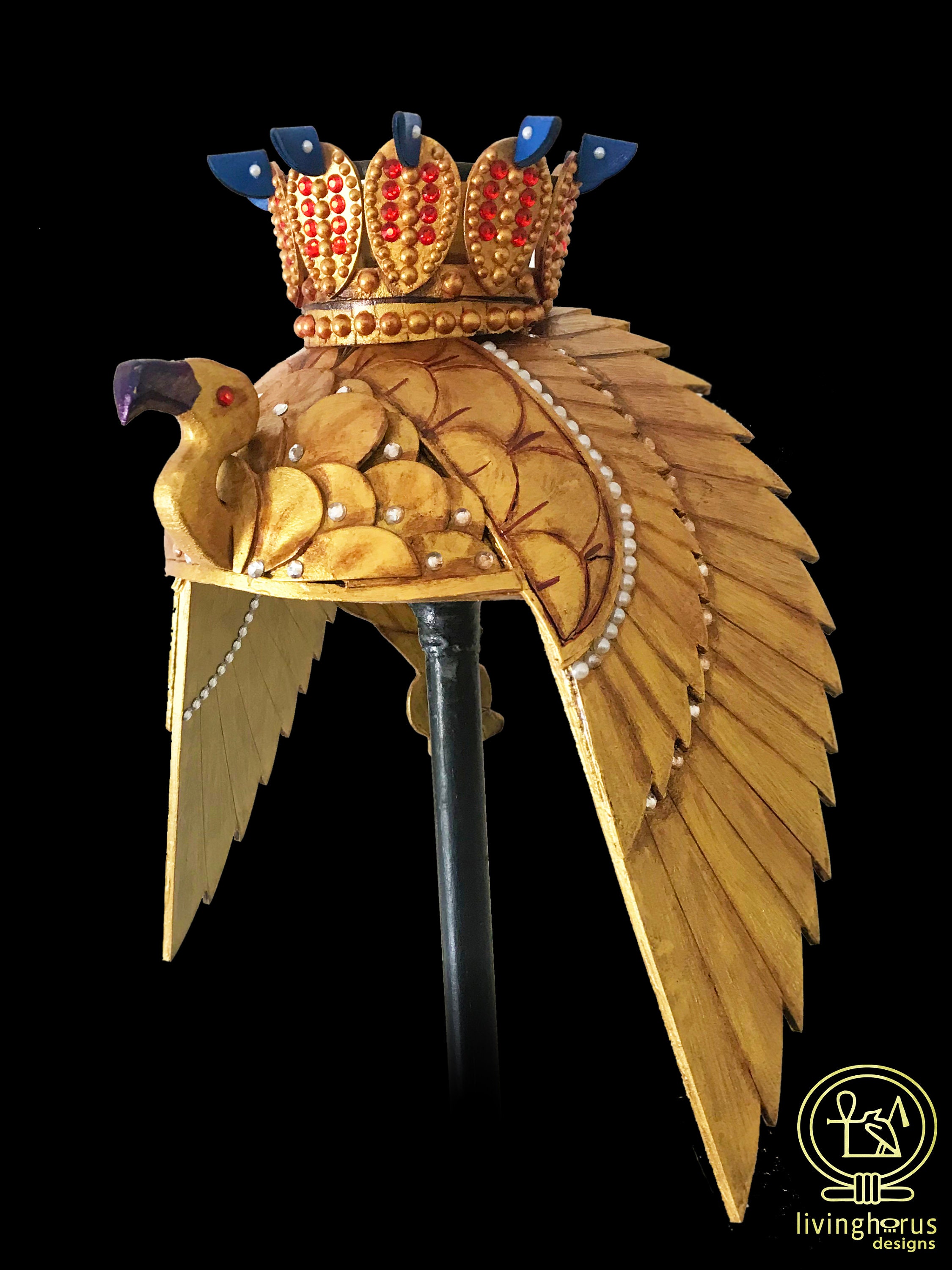 古代エジプトの王妃ネフェルタリの王冠レプリカ - 手作りの高級品