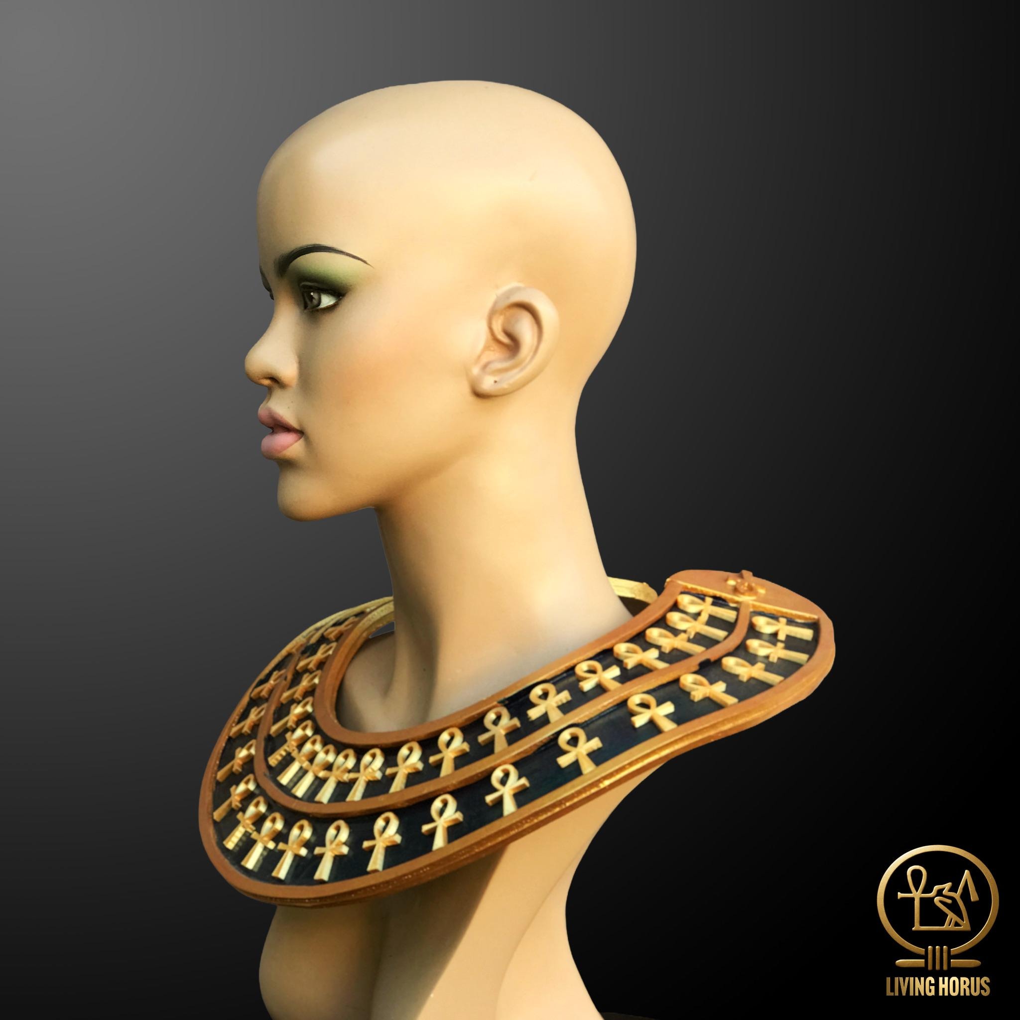 Usekh Pattern Ancient Egyptian Tutankhamun Usekh Collar - Ankh and Lapis-lazuli - Etsy