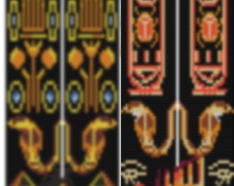 Patrón de Gerdan con cuentas, collar egipcio, Ojo de Ra, dios Halcón-Horus