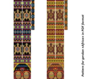 Beaded Gerdan Pattern, Africa Loom Necklace Scheme, Turtle (PDF Format)