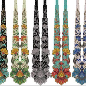 Beaded Gerdan Pattern, Stone flower Necklace, Loom Bead Weaving (PDF Pattern)