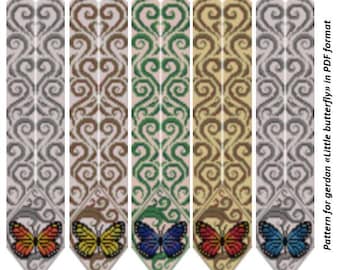 Beaded Gerdan Pattern, Little Butterfly, Loom Bead Weaving (PDF Format)