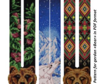 Bear Gerdan Beading Pattern, Loom Beadwork (PDF Pattern)