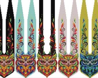 Colorful Little Owl, Gerdan Beading Pattern, Loom Bead Weaving (PDF Pattern)