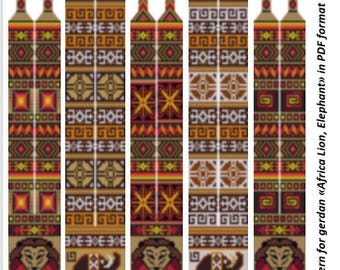 Beaded Gerdan Pattern, Africa Loom Necklace Scheme (PDF Format)
