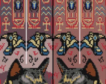 Patrón Gerdan con cuentas, collar egipcio, Bastet
