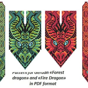 May include: Two beading patterns for a Forest Dragon and a Fire Dragon. The patterns are in PDF format.