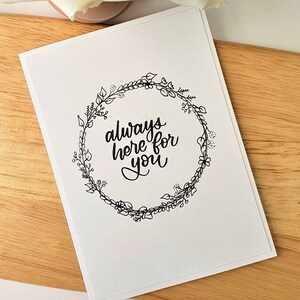 Carte toujours là pour vous | Couronne florale de Zazzle.be Liste d'envies Vous avez des idées ? carte de sympathie | Cartes et loisirs créatifs de Susie