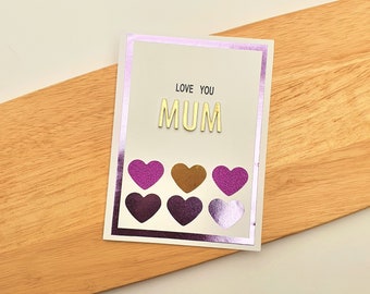 Tarjeta hecha a mano "Te amo mamá"
