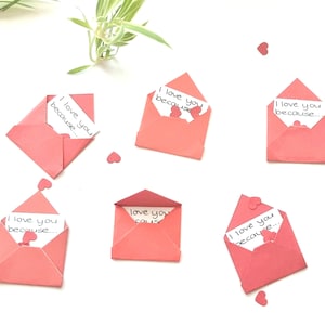 Red Mini Envelopes | Origami Envelopes | CardsanCraftsbySusie