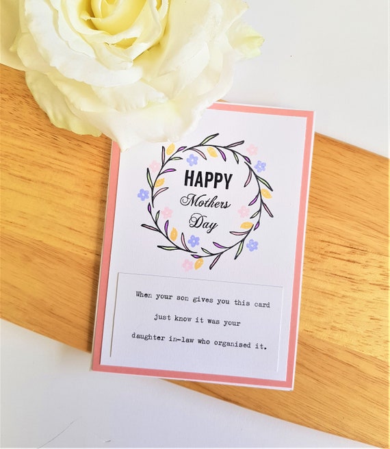 funny mother in law mothers day cards