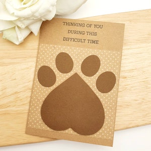 Haustier-Beileid Karte | Haustier Verlust Karte | CardsanCraftsbySusie