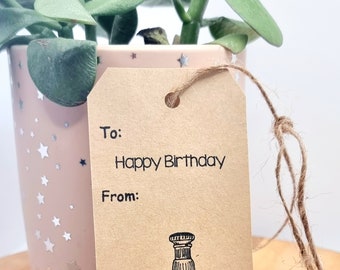 Etiqueta de regalo de whisky / Tarjeta de regalo de cumpleaños / TarjetasanCraftsbySusie