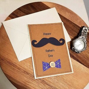 Biglietto per la festa del papà con i baffi / CardsanCraftsbySusie