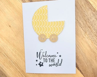 Welcome to the World Baby Card | Baby Shower Card | CardsanCraftsbySusie