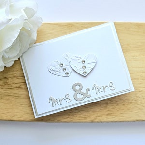 Tarjeta de amor hecha a mano / Tarjeta de boda gay / Tarjeta de boda de la señora y la señora / CardsanCraftsbySusie