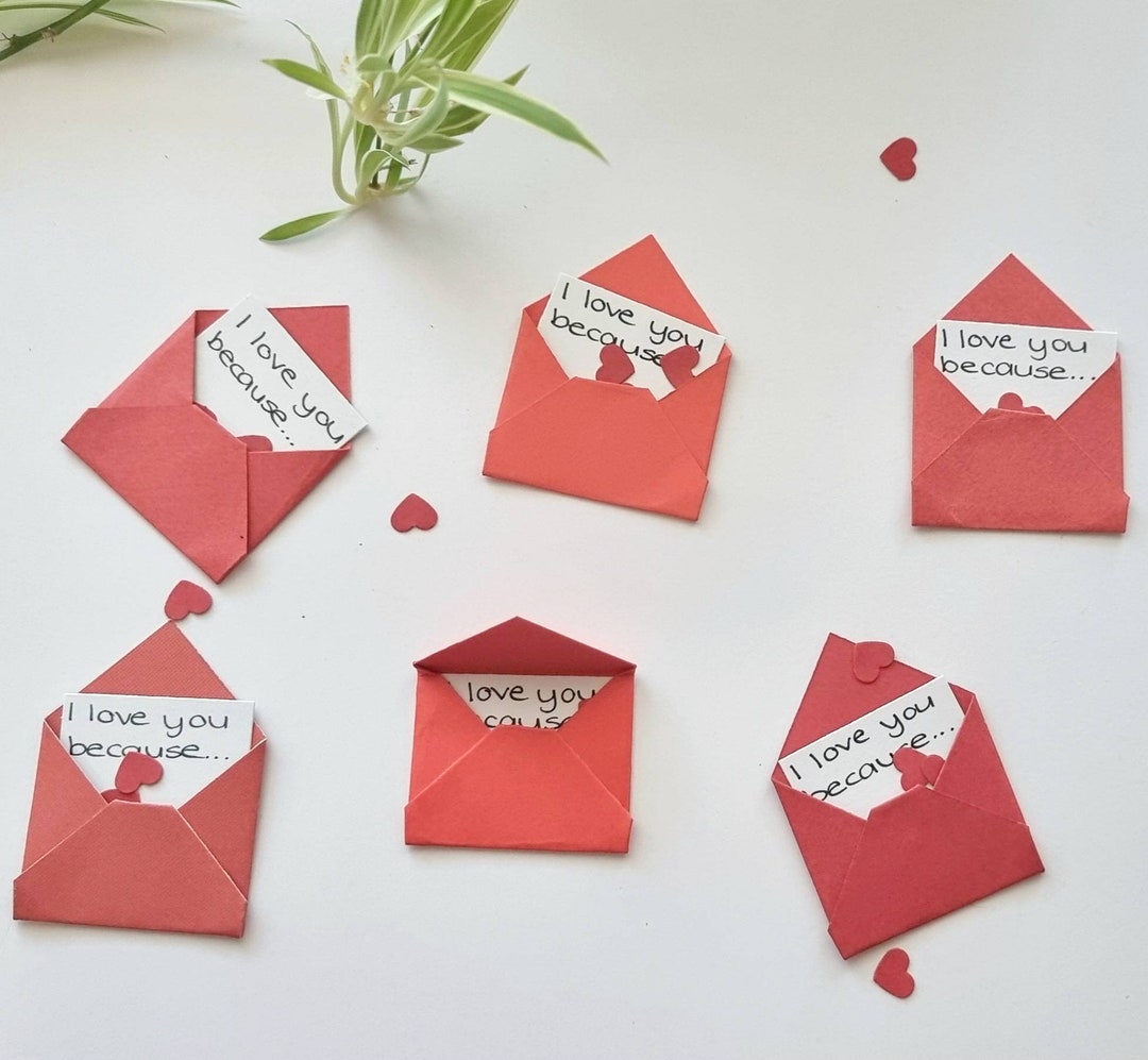 Red Mini Envelopes Origami Envelopes Cardsancraftsbysusie Etsy
