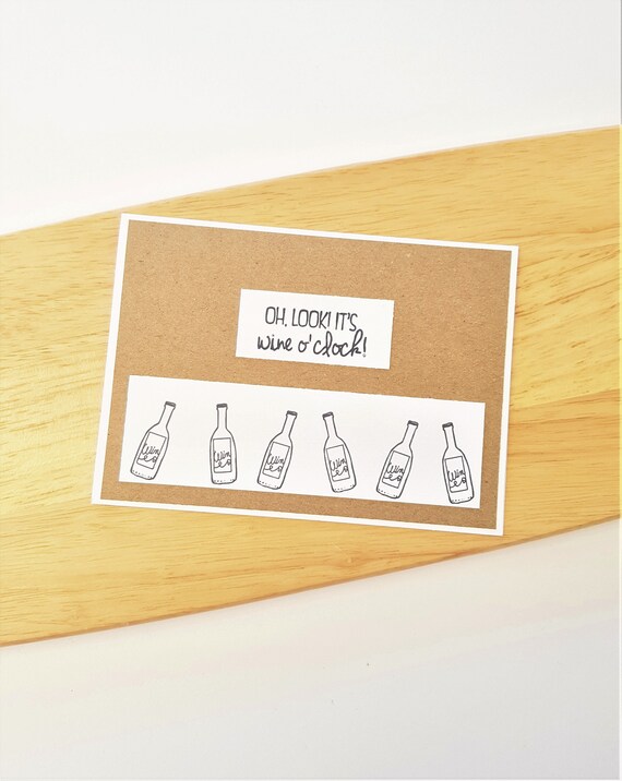 Wine Card Wine Lovers Gift Wine Lovers Birthday Wine O Etsy